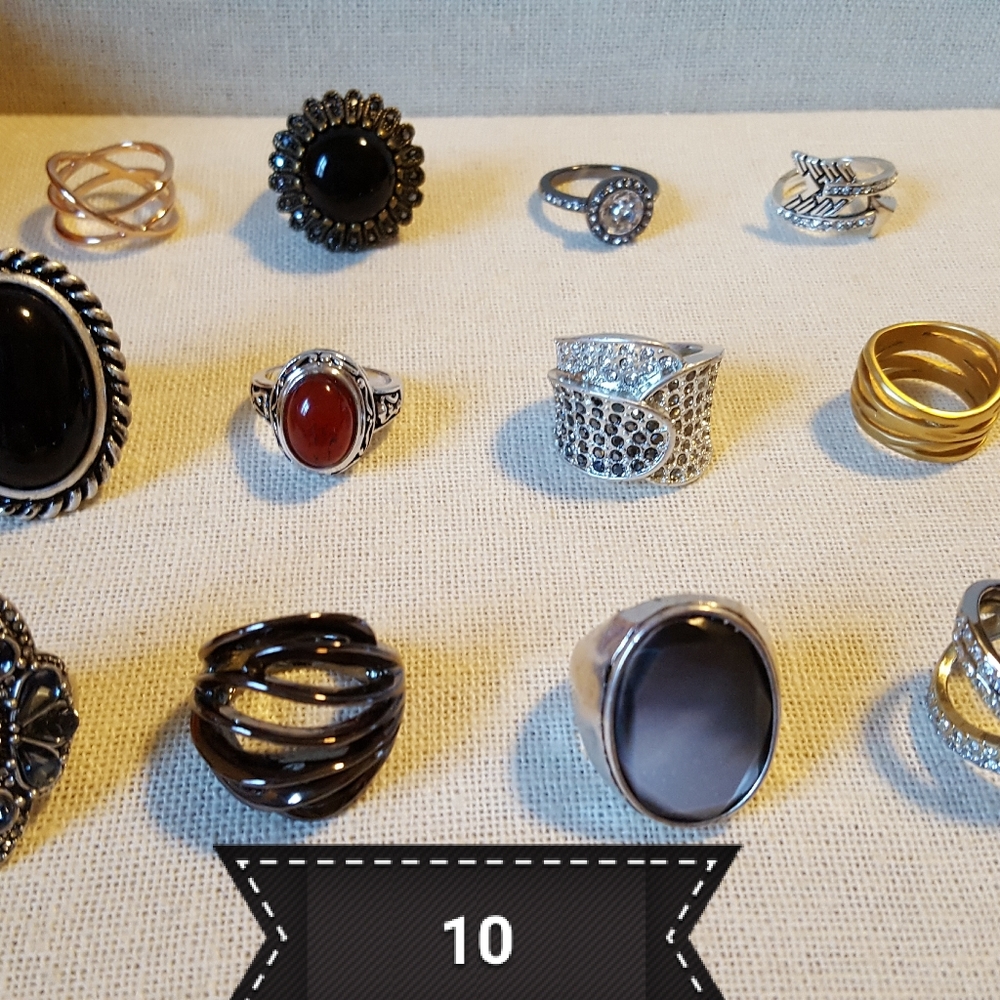 Premier Designs Jewelry Lot of 12 Rings